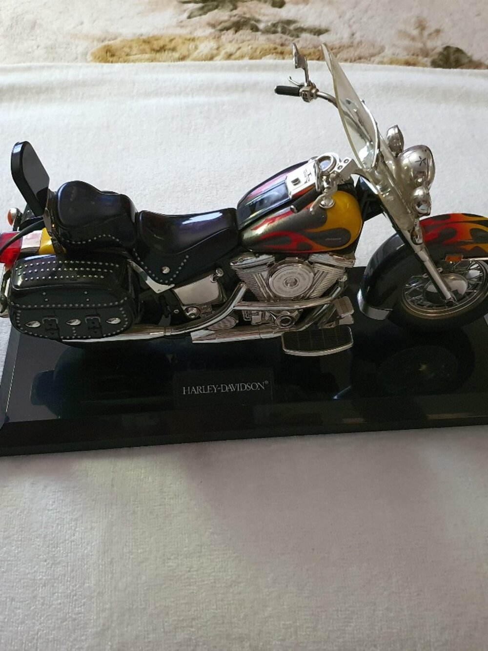 Harley Davidson Motorcycle Telephone Landline Phone Heritage Softail Gray/Flames